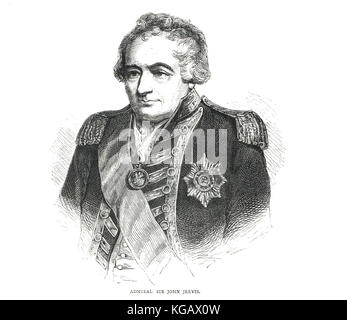 Admiral of the Fleet, Sir John Jervis, 1st Earl of St Vincent, 1735–1823 Stock Photo