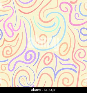 abstract vector colored swirls seamless pattern Stock Vector