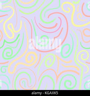 abstract vector colored swirls seamless pattern Stock Vector