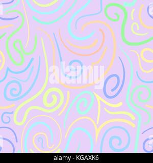 abstract vector colored swirls seamless pattern Stock Vector