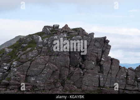 Views of Cul Mor from Stac Pollaidh in the North West Highlands of Scotland. Stock Photo