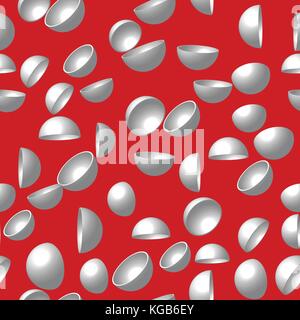 Gray Hemispheres Seamless Pattern Stock Vector