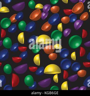 Rainbow Hemispheres Seamless Pattern Stock Vector
