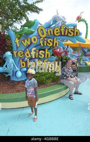 One fish two fish redfish bluefish attraction ride in Seuss Landing at ...