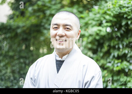 World bestseller author zen monk Haemin Sunim visits Germany to present his book (about 3 billion sold)  Featuring: Haemin Sunim Where: Berlin, Germany When: 06 Oct 2017 Credit: Joerg Schulz-Dolgner/WENN.com Stock Photo