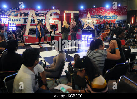 Orlando, United States. 05th Nov, 2017. November 5, 2017- Orlando, Florida, United States- People wait to be called at the season 12 open call auditions for NBC's 'America's Got Talent' television show on November 5, 2017 at the Orange County Convention Center in Orlando, Florida. Orlando is the first of 10 American cities where auditions are scheduled. Credit: Paul Hennessy/Alamy Live News Stock Photo