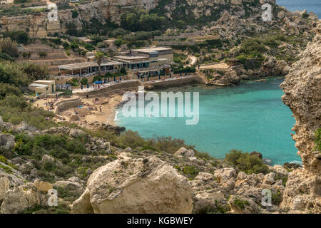 Strand der Paradise Bay, Cirkewwa  Malta | Paradise Bay beach,  Cirkewwa, Malta Stock Photo