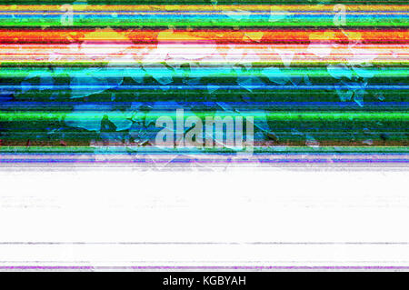 A damaged photo sensor shot with colourful stripes Stock Photo