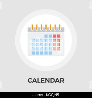 Calendar Icon Vector. Flat icon isolated on the white background. Editable EPS file. Vector illustration. Stock Vector