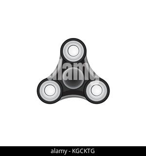 Fidget Spinner. Morden stress relieving toy icon. Stock Vector