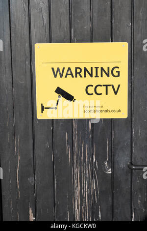 Warning CCTV In Operation Sign On Private Property Stock Photo