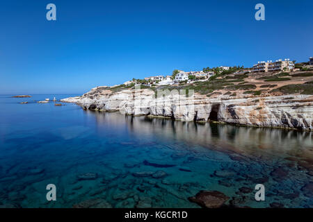 Sea Caves, Pegeia, Paphos, Cyprus Stock Photo
