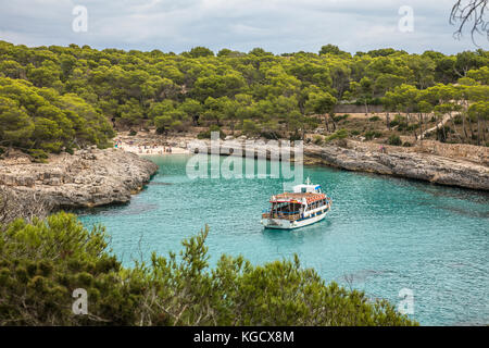 Cala in Mondrago natural Park, Santanyi on Majorca island (Balearic Islands, Spain) Stock Photo