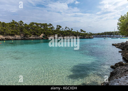 Cala in Mondrago natural Park, Santanyi on Majorca island (Balearic Islands, Spain) Stock Photo