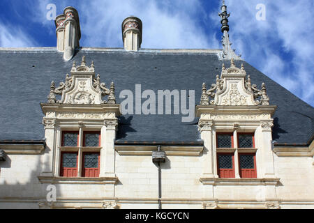 Renaissance chateau of Azay-le-Rideau by the River Indre, France Stock Photo