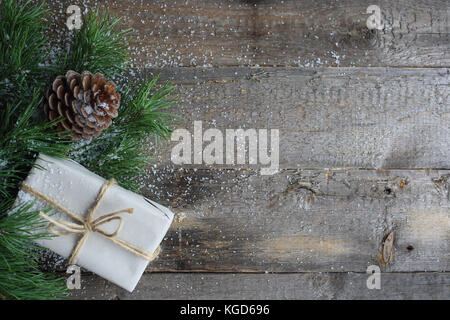 Simple Christmas gift Stock Photo