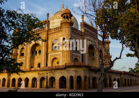 Safdarjung's Tomb is a sandstone and marble mausoleum in Delhi, India. It was built in 1754 in the late Mughal Empire style for Nawab Safdarjung. Stock Photo