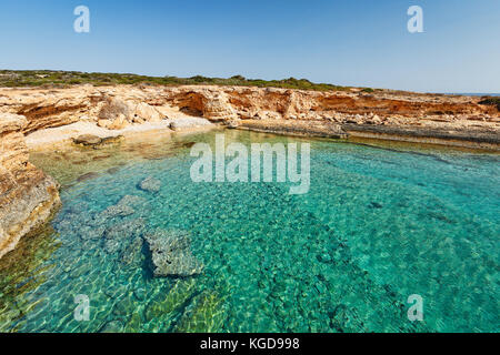 A beach of Koufonissi island in Cyclades, Greece Stock Photo