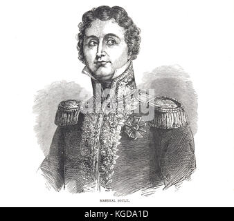 Marshal Jean-de-Dieu Soult, 1769-1851, 1st Duke of Dalmatia, French general and statesman.  Three times Prime Minister of France Stock Photo