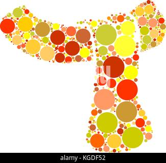 scarf winter dotted icon design isolated on white background Stock Vector