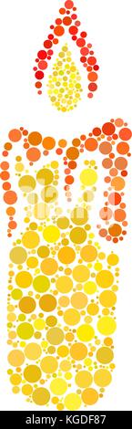 candle dot icon isolated on white background Stock Vector