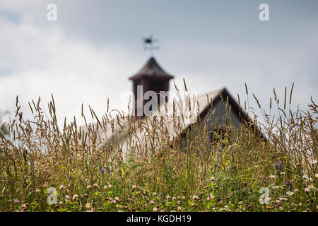 The Ross Farm Museum is a living heritage farm on the South Shore of Nova Scotia, Canada. Stock Photo