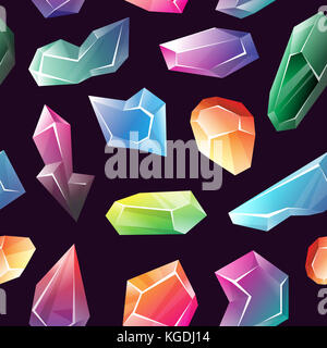 Crystals pattern - seamless modern material design background Stock Photo