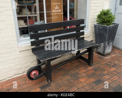 A chair with wheels in Alexandria, Virginia, United States. Stock Photo