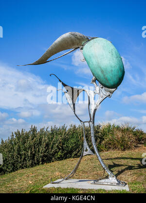 Sculpture by the sea 2017, annual exhibition on the coastal walk between Bondi and Tamara Beach, Sydney, New South Wales, Australia. Sculpture titled  Stock Photo