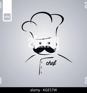 chef avatar portrait picture icon vector graphic art design illustration Stock Vector
