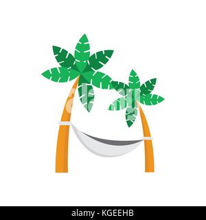 Coconut Tree Hammock Stock Vector