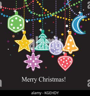 vector christmas holiday decoration. simple background for xmas card Stock Vector
