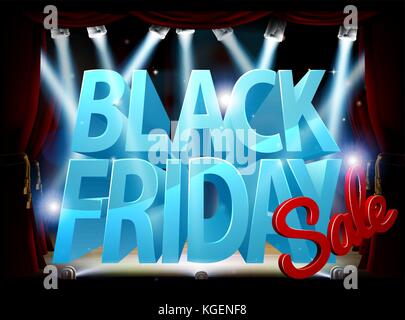 Black Friday Stage Sale Sign Stock Vector