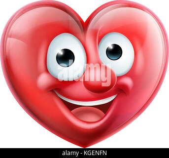 Heart Man Cartoon Character Stock Vector