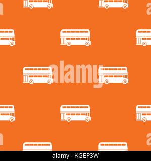 Double decker bus pattern seamless Stock Vector