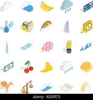 Multipurpose icons set, isometric style Stock Vector