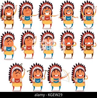 Set of indian flat icons Stock Vector