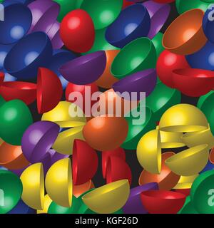 Rainbow Hemispheres Seamless Pattern Stock Vector