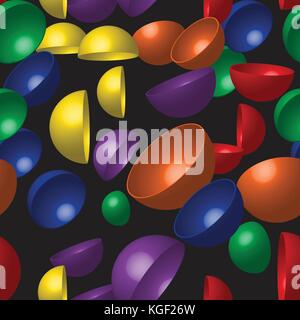 Rainbow Hemispheres Seamless Pattern Stock Vector