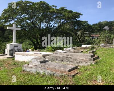 Seaford Town, Jamaica. 22nd Oct, 2017. Picture of the cemetery in Jamaica's Seaford Town, 22 October 2017. Seaford Town was built by German migrants. Credit: Georg Ismar/dpa/Alamy Live News Stock Photo