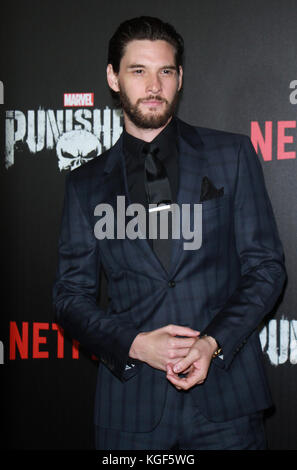 New York, NY, USA. 06th Nov, 2017. Ben Barnes attendNETFLIX presents premiere of Marvel's Punisher at the AMC Loews 34th Street in New York November 06, 2017. Credit: Rw/Media Punch/Alamy Live News Stock Photo