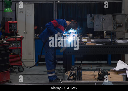 Brumby, Germany. 7th Nov, 2017. View of the factory of the company Weckenmann in Brumby, Germany, 7 November 2017. The state of Saxony-Anhalt supports the planned location expansion of the Baden-Wuerttembergian facility manufacturer. The confirmation of the subsidies was handed over int he afternoon. A total of 25 jobs are safed with the investment. Credit: Klaus-Dietmar Gabbert/dpa-Zentralbild/ZB/dpa/Alamy Live News Stock Photo
