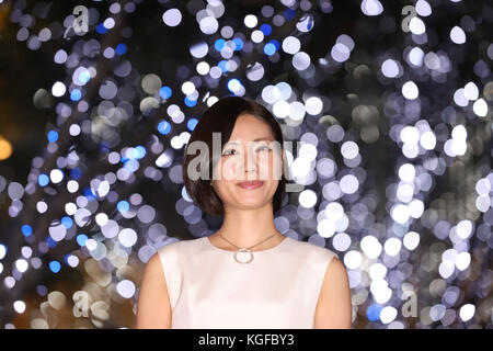 Tokyo, Japan. 7th Nov, 2017. Japanese actress and pianist Nao Matsushita attends the lighting ceremony for the Christmas illumination at the Roppongi Hills shopping mall in Tokyo on Tuesday, November 7, 2017. Some 1.2 million LED lights along side of the Keyakizaka street will be illuminated through Christmas Day. Credit: Yoshio Tsunoda/AFLO/Alamy Live News Stock Photo