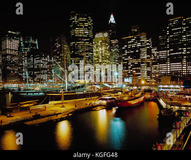 USA. New York. Lower Manhattan, South Street Seaport. Stock Photo