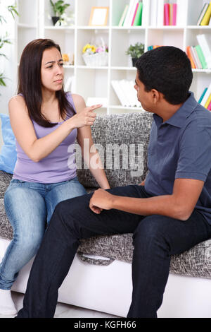 Conflict between the man and the woman Stock Photo