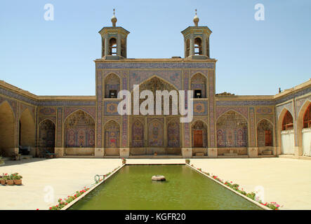 Nasir ol Molk mosque in Shiraz, Iran Stock Photo