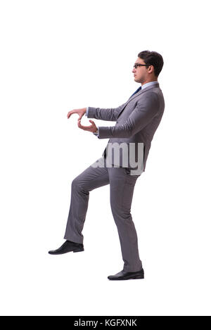 Puppet businessman isolated on white background Stock Photo