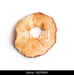 Tasty dried apples isolated on white background. Stock Photo