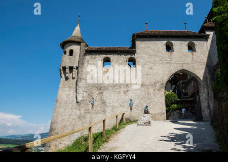 Switzerland,canton Fribourg,Gruyeres,old town Stock Photo