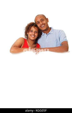 Cute African couple isolated on a white background Stock Photo - Alamy